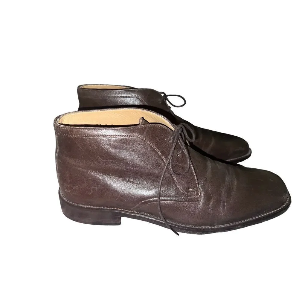 ✨Tasso Elba Dura-Heel Brown Leather Boots Sz 9✨